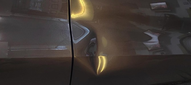 Kia Sportage — ремонт двери без покраски